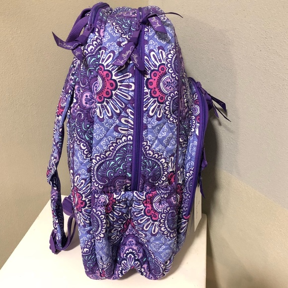 Vera Bradley Campus Tech Backpack Lilac Tapestry - Picture 2 of 8